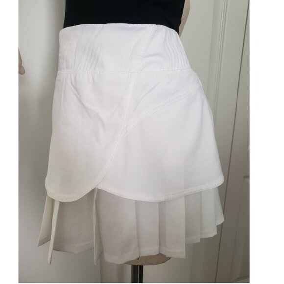 BNWOT Calvin Klein white pleated skort tennis skirt w shorts underneath SMALL - Picture 1 of 15